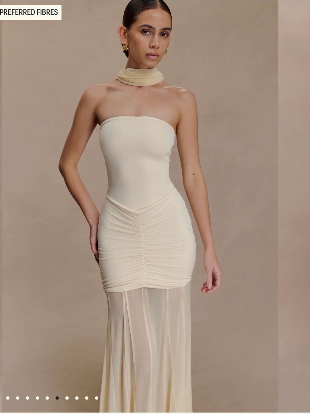 Meshki Caspian Dress In Ivory